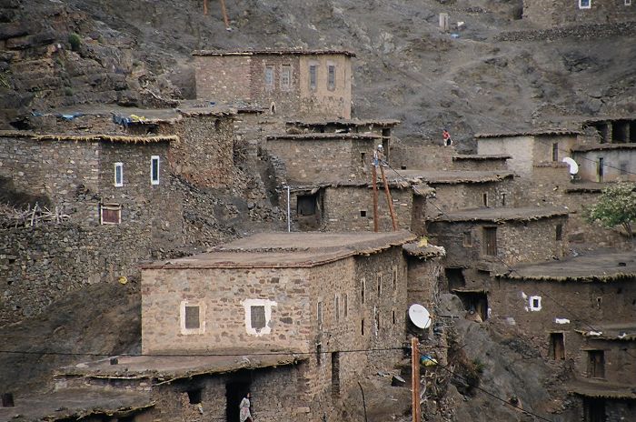 Typical Berber village, high Atlas mountains