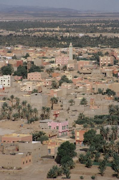 Colorful city of Erfoud, at the margins of Sahara desert